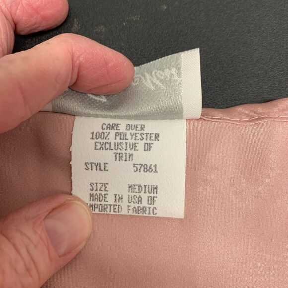 Inner Most Pink Satin Lace Short Gown Trad Wife Classy Size Medium - Picture 10 of 13